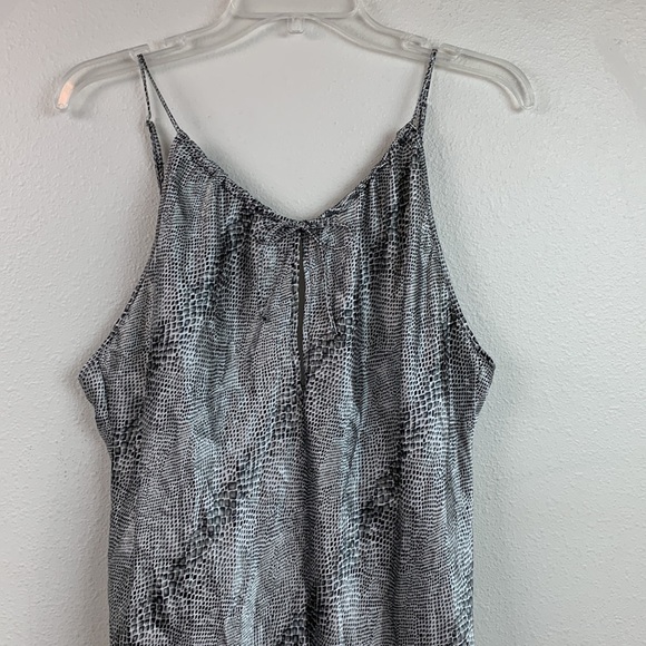 Snake print slip dress backless chemise adjustable straps Vintage Delicates EUC - Picture 2 of 7